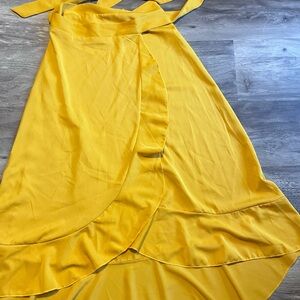 SHEIN Vibrant Yellow Maxi Skirt